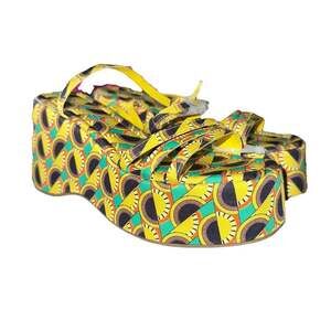 Zara Printed Chunky Platform Sandals